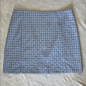 SHEIN Blue and White Mini Pencil Skirt for Casual Wear